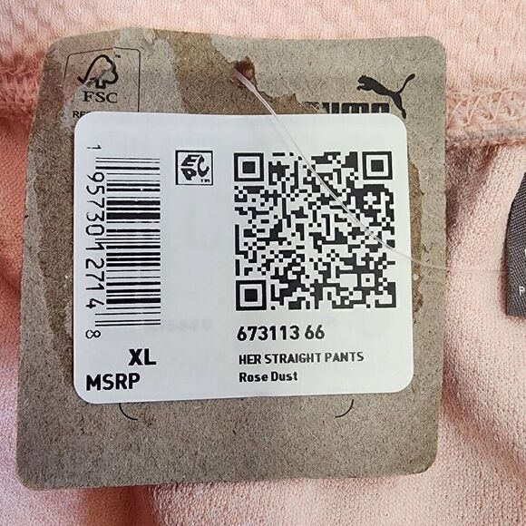 Puma Pink HER Women's Straight Leg Pants Size XL NWT D16 - Picture 10 of 12